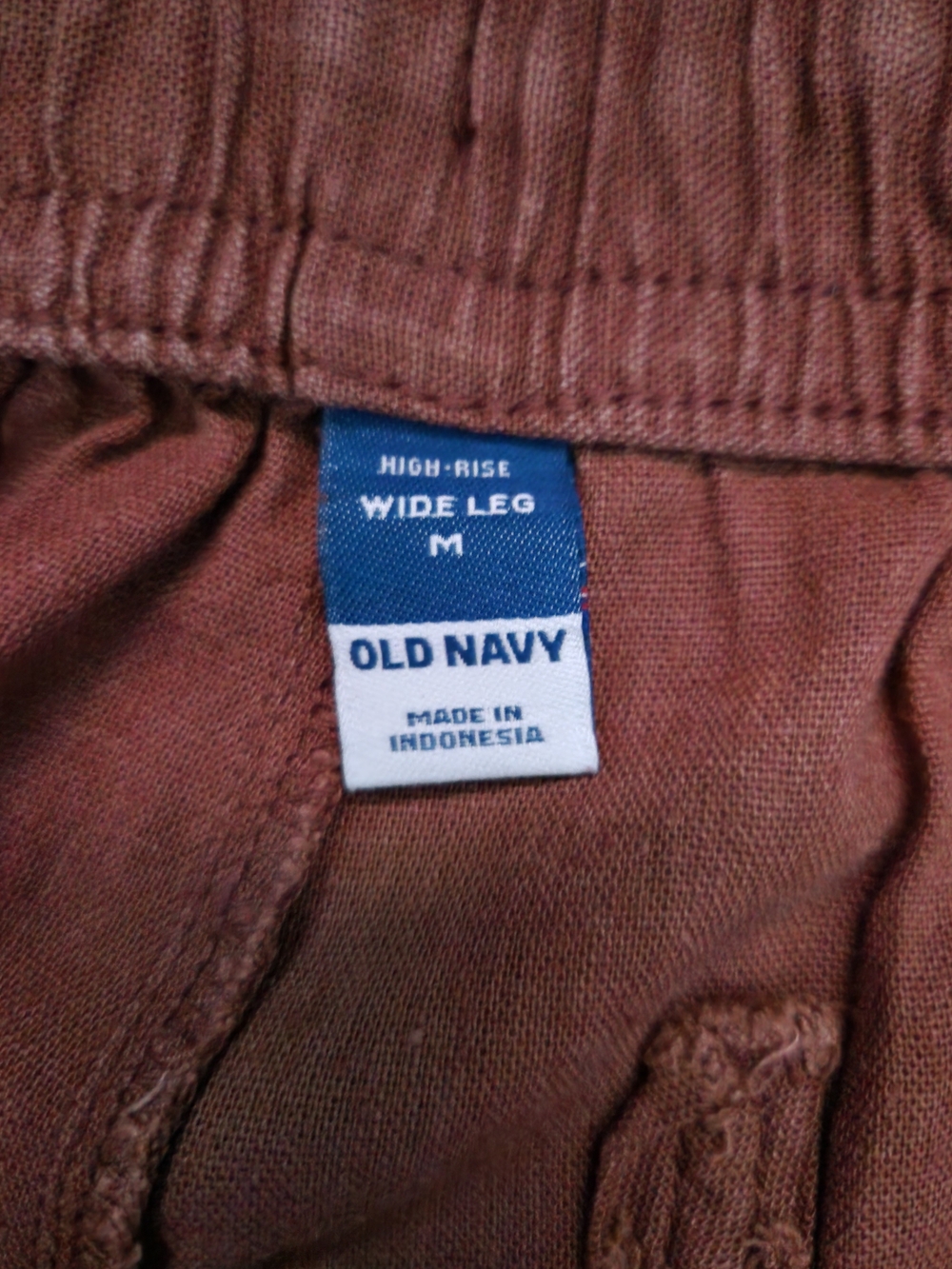 Old Navy Wide-Leg Linen Pants in Brown - M - Picture 3 of 8
